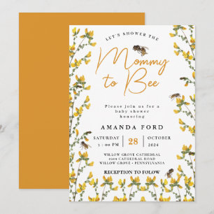 Mommy to Bee Wildblume Gelb Blütendusche Einladung