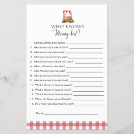 Mommy Trivia Game Locally Grown Baby Shower Market Flyer