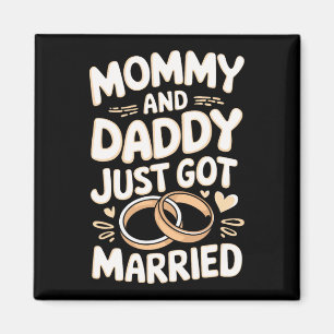 Mommy und Daddy Got gerade Verheiratet Magnet