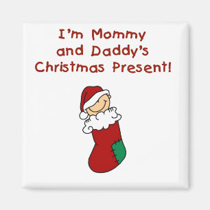 Mommy und Daddy's Weihnachtsgeschenk Magnet