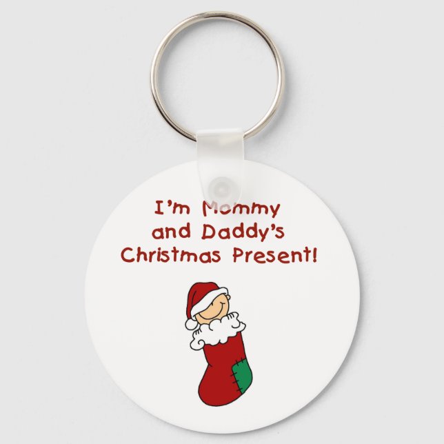 Mommy und Daddy's Weihnachtsgeschenk Schlüsselanhänger (Vorderseite)