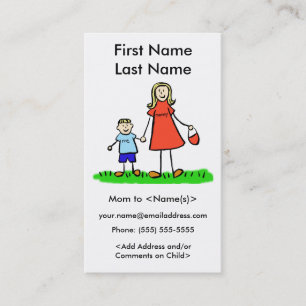 Mommy und Son Custom Foto, die Playdate Cards anru Telefonnummerkarte
