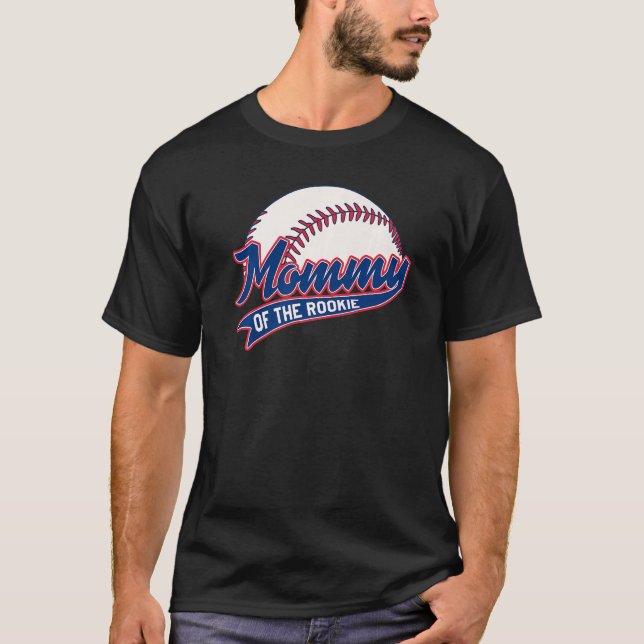Mommy von Rookie Birthday Baseball Theme Party Mat T-Shirt (Vorderseite)