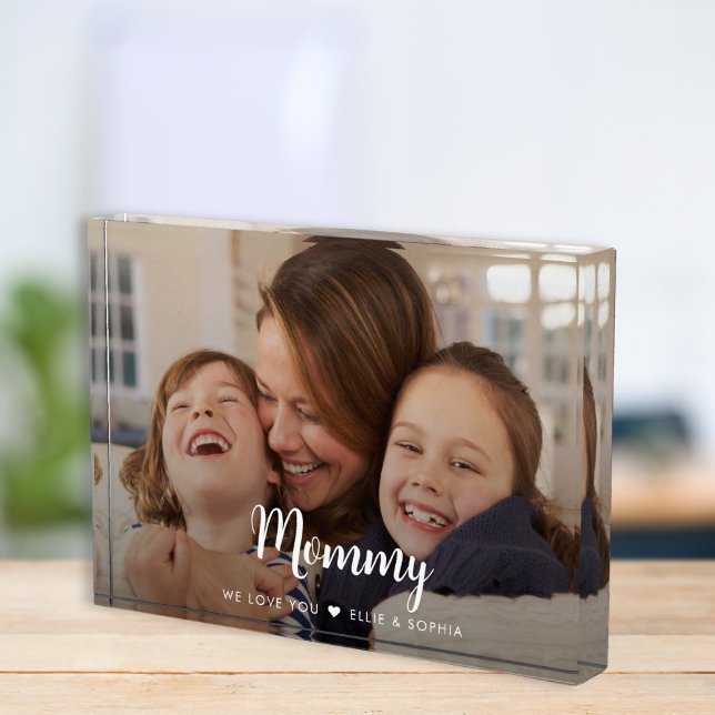 Mommy We Liebe You Modern Script Fotoblock (Von Creator hochgeladen)