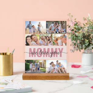 Mommy We Love You Photo Collage Pink 7 Photos