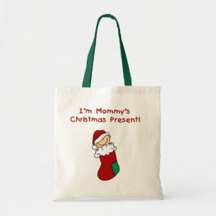 Mommy Weihnachten Gegenwart T - Shirt und Geschenk Tragetasche