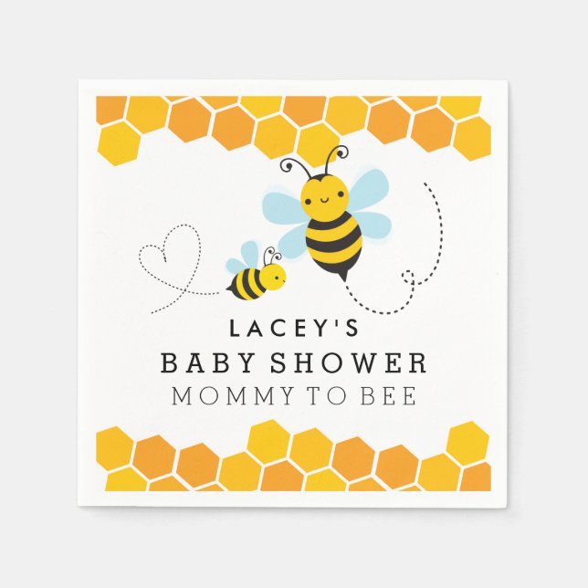 Mommy zu Baby-Dusche Napkins Serviette (Vorderseite)