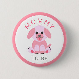 Mommy zu Baby Girl Duwer Junge Mutter Pink Puppy Button