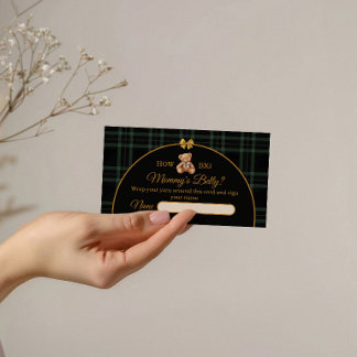 Mommy's Belly Size Measure Game Card Teddy Bear Begleitkarte