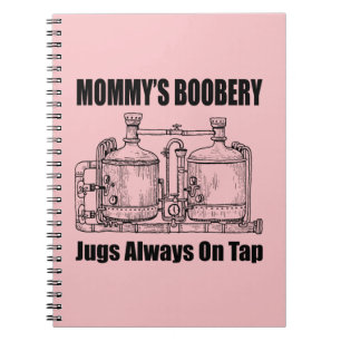 Mommy's Boobery Jugs immer Gestochen Notizblock