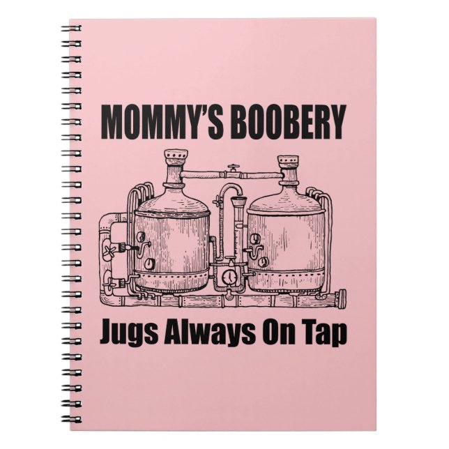 Mommy's Boobery Jugs immer Gestochen Notizblock (Vorderseite)
