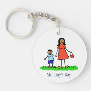 Mommy's Boy Family Art Charaktere Custom Schlüssel Schlüsselanhänger