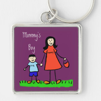 Mommy's Boy Mother and Son Custom Family Schlüssel Schlüsselanhänger