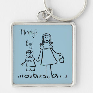 Mommy's Boy Mother and Son Custom Family Schlüssel Schlüsselanhänger