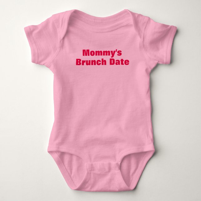 Mommy's Date Baby Jersey Bodysuit Baby Strampler (Vorderseite)