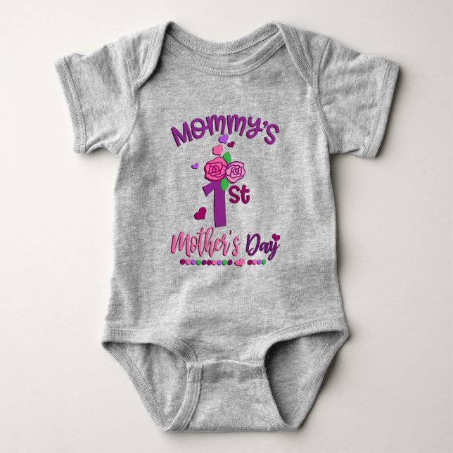 Mommy's Erster Muttertag Baby Strampler (Vorderseite)