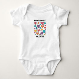 Mommy's Favorite Valentine Sweet Hearts Design Baby Strampler