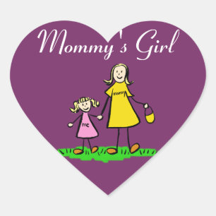 Mommy's Girl Custom Family Character Decal Aufkleb Herz-Aufkleber