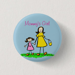 Mommy's Girl Family Art Custom Pendant Tasten Button