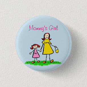 Mommy's Girl Family Art Custom Pendant Tasten Button