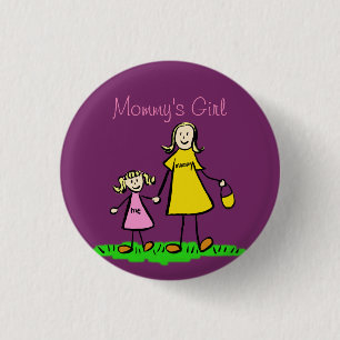 Mommy's Girl Family Art Custom Pendant Tasten Button