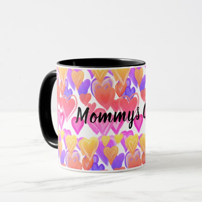 MOMMYS KAFFEE, HERZEN TASSE (Vorderseite Links)