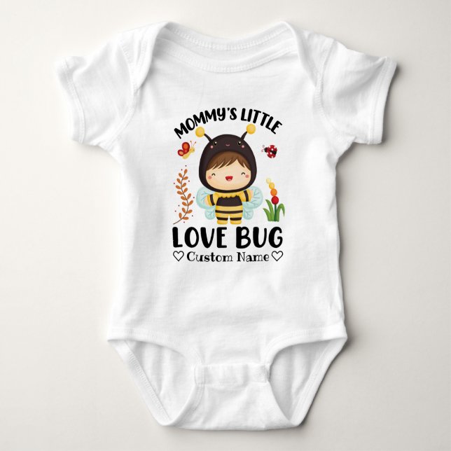 Mommy's Kleine Liebe Bug Baby Strampler (Vorderseite)