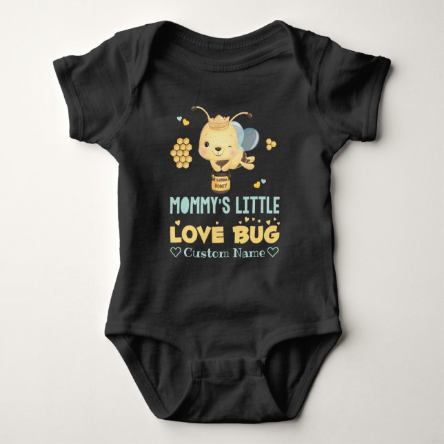 Mommy's Kleine Liebe Bug Baby Strampler (Vorderseite)