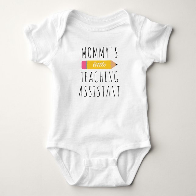 Mommys kleine Mama als Assistenzlehrerin Baby Strampler (Vorderseite)