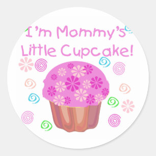 Mommy's kleiner Cupcake Runder Aufkleber