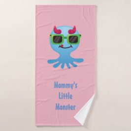 Mommy's Kleines Monster mit Hörnern Badehandtuch