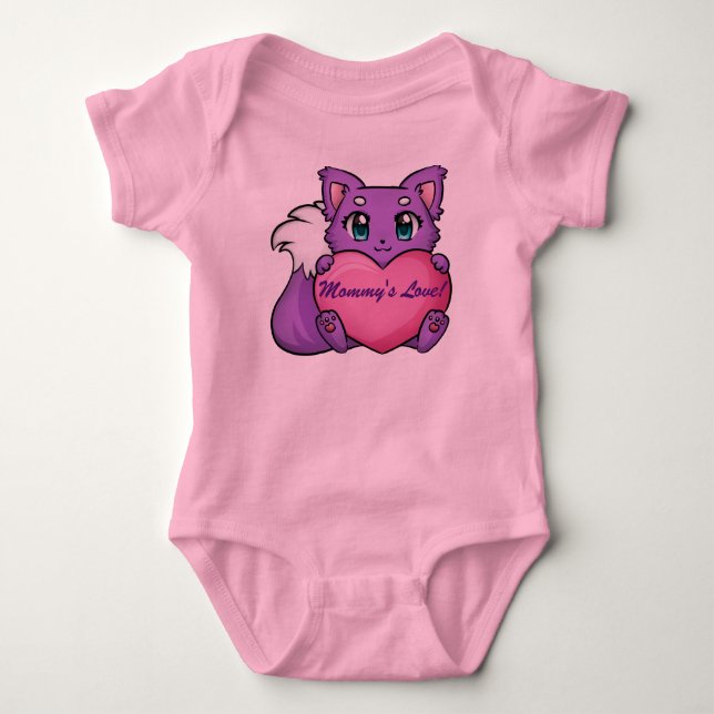 Mommy's Liebe Baby Girl Bodysuit Baby Strampler (Vorderseite)