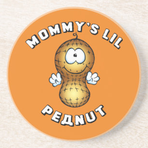 Mommy's Lil Peanut Sandstein Untersetzer