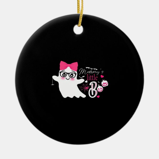 Mommy's Little Boo Halloween Keramik Ornament (Vorne)