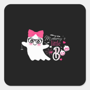 Mommy's Little Boo Halloween Quadratischer Aufkleber