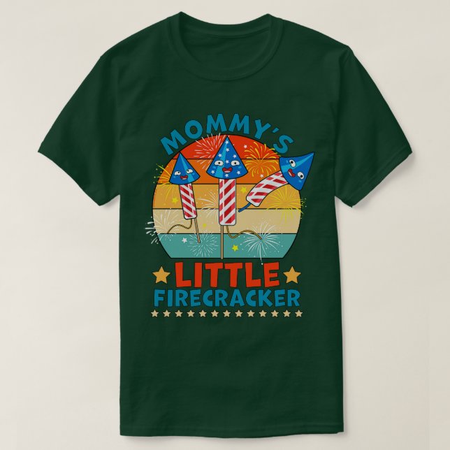 Mommys Little Firecracker 4. Juli T-Shirt (Design vorne)