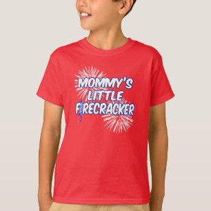 Mommy's Little Firecracker Niedlich Kids 4. Juli T-Shirt