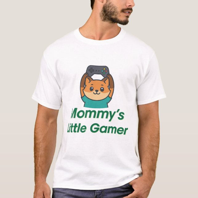Mommy's Little Gamer - Niedliches Spieldesign für  T-Shirt (Vorderseite)
