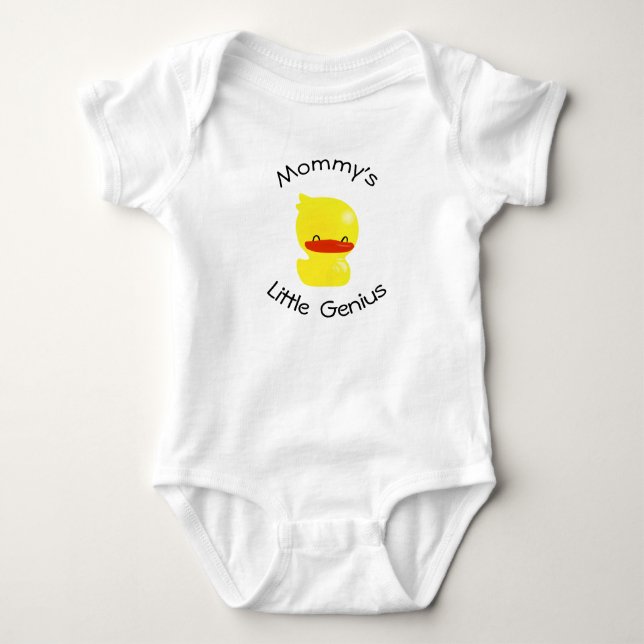 "Mommy's Little Genius" Super Niedlich Ducky Baby  Baby Strampler (Vorderseite)