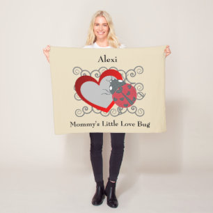Mommy's Little Liebe Bug Personalisiert Blanket Fleecedecke