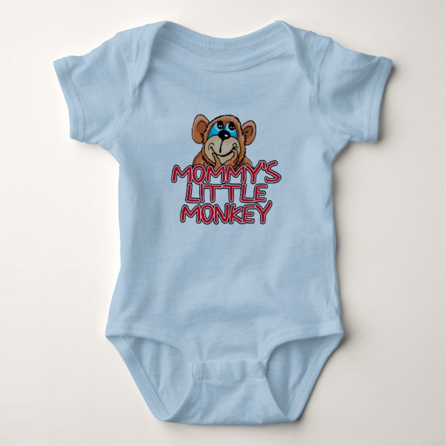 Mommy's Little Monkey Baby Strampler (Vorderseite)