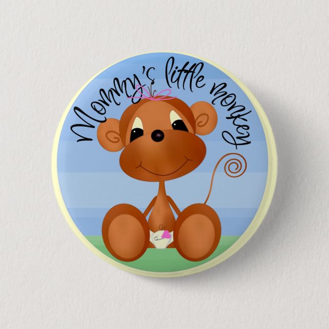 Mommy's Little Monkey Button (Vorderseite)