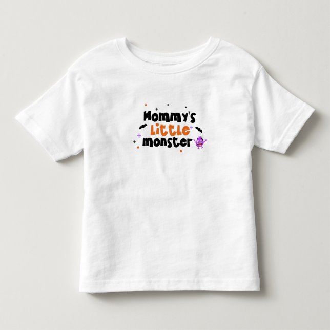 Mommy's Little Monster Niedliches Halloween Kleinkind T-shirt (Vorderseite)