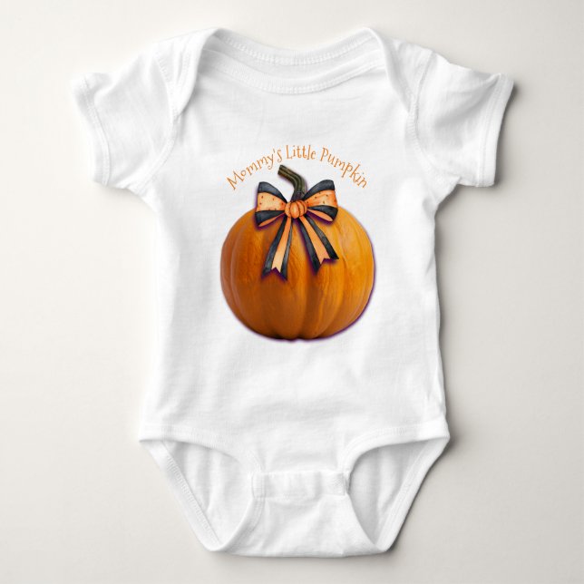 "Mommy's Little Pumpkin" Baby Strampler (Vorderseite)
