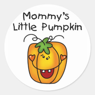 Mommy's Little Pumpkin T - Shirt und Geschenke Runder Aufkleber