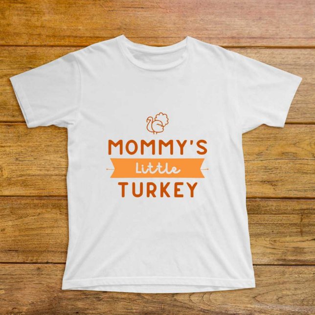 Mommy's Little Turkey Modern White Baby Shirt (Von Creator hochgeladen)