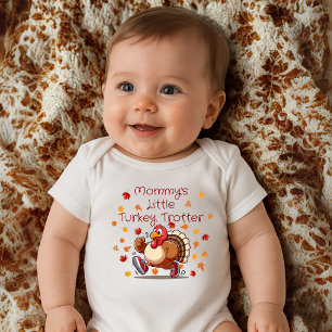 Mommy's Little Turkey Trotter Niedlicher Erntedank Baby Strampler