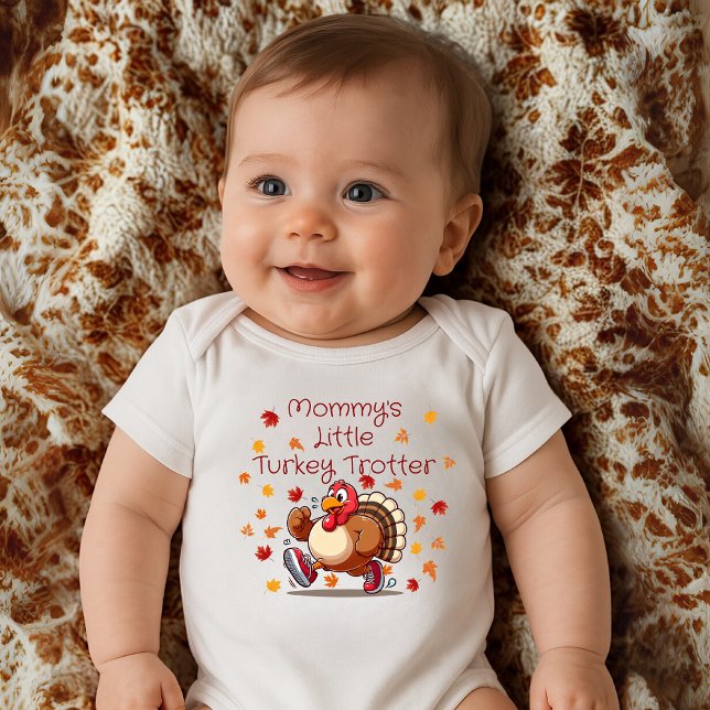 Mommy's Little Turkey Trotter Niedlicher Erntedank Baby Strampler (Von Creator hochgeladen)
