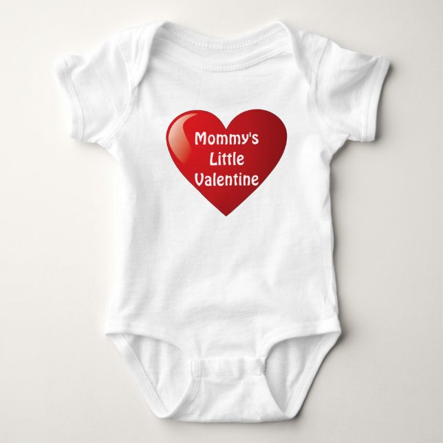 Mommy's Little Valentine Diaper Shirt (Vorderseite)