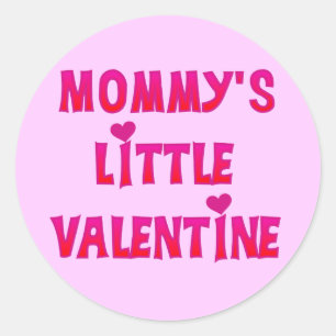 Mommy's Little Valentine Tshirts und Geschenke Runder Aufkleber